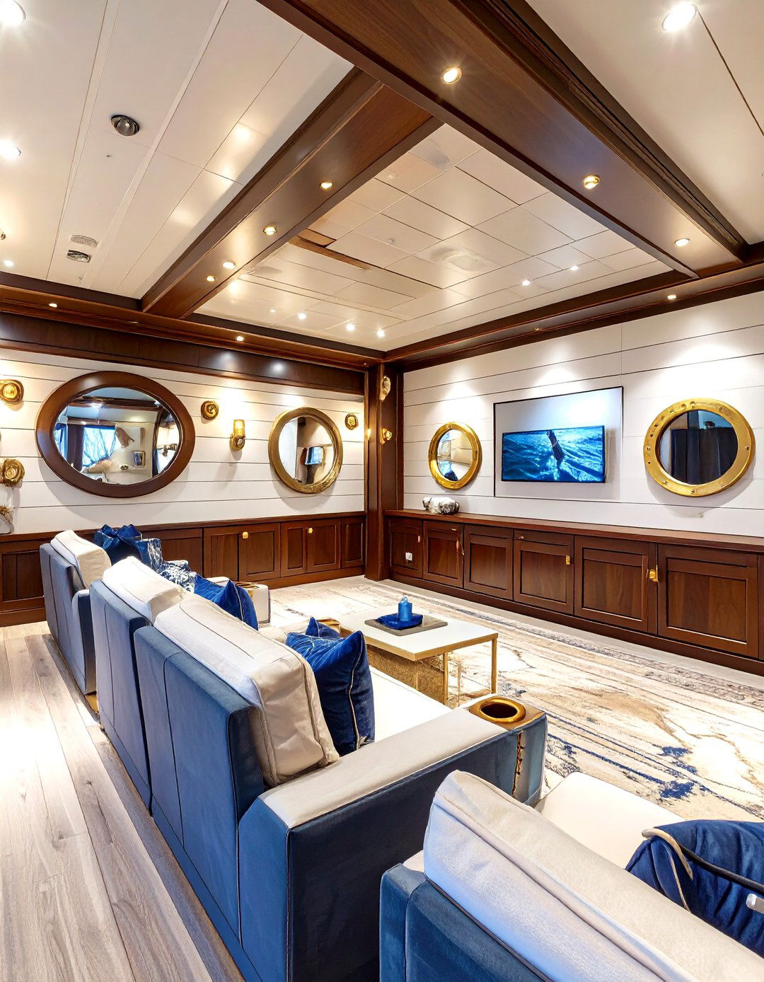 The Nautical Yacht Club - 30 home theater design ideas