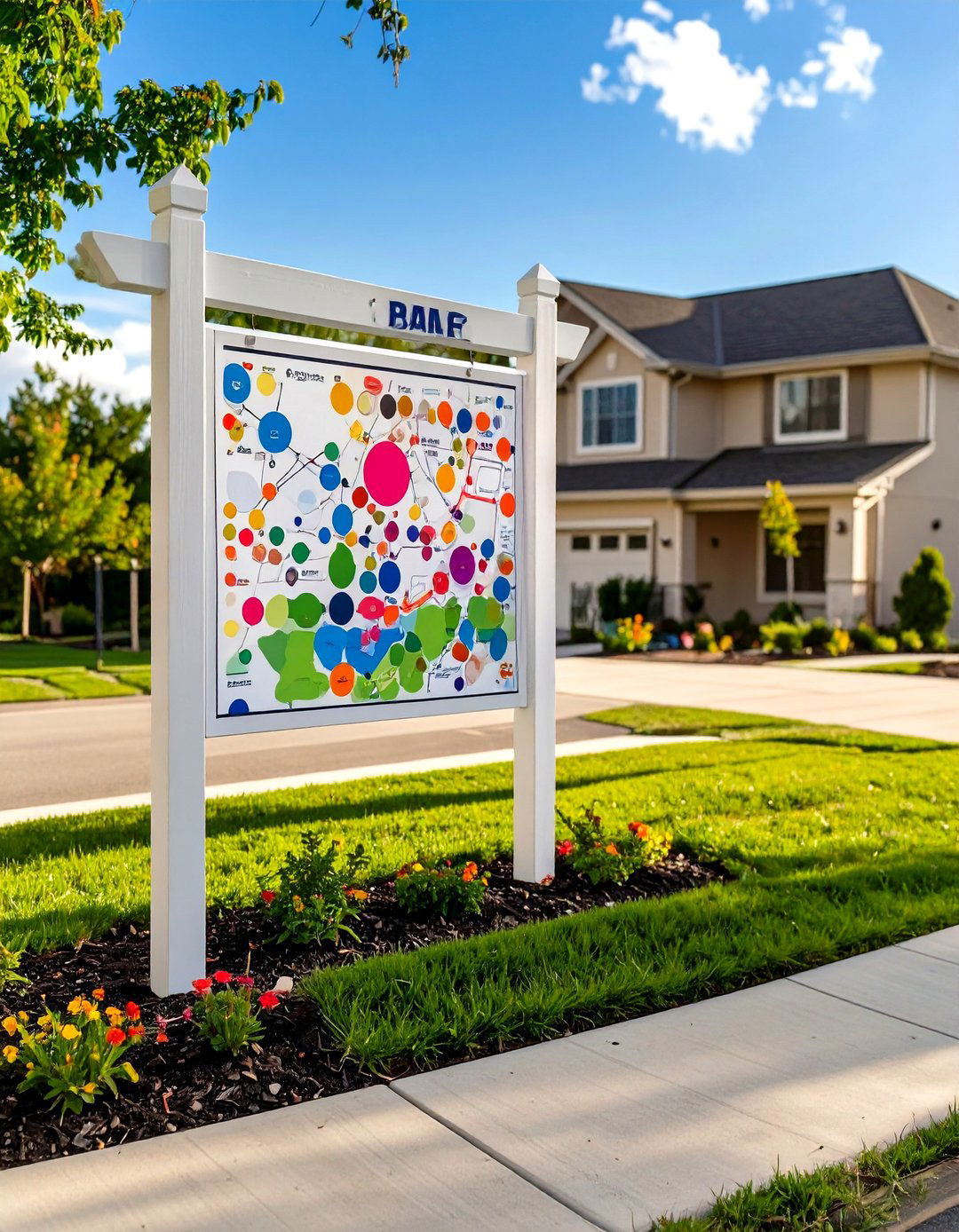 The Neighborhood Map Sign - 30 garage sale sign ideas