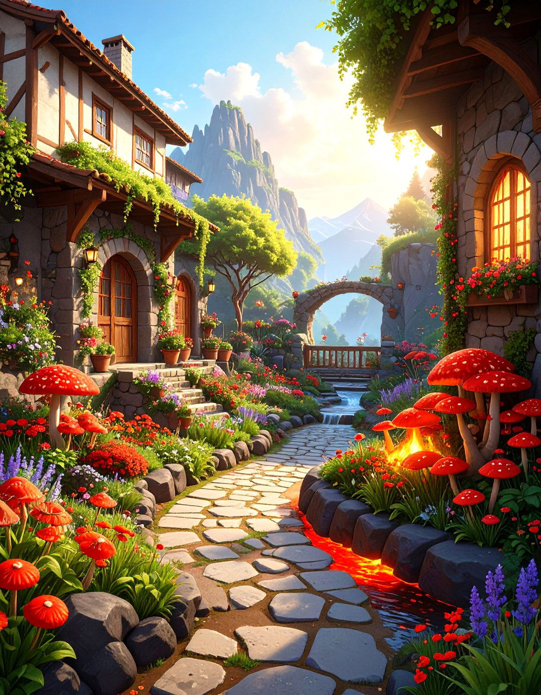 The Nether Themed Garden - 30 minecraft garden ideas
