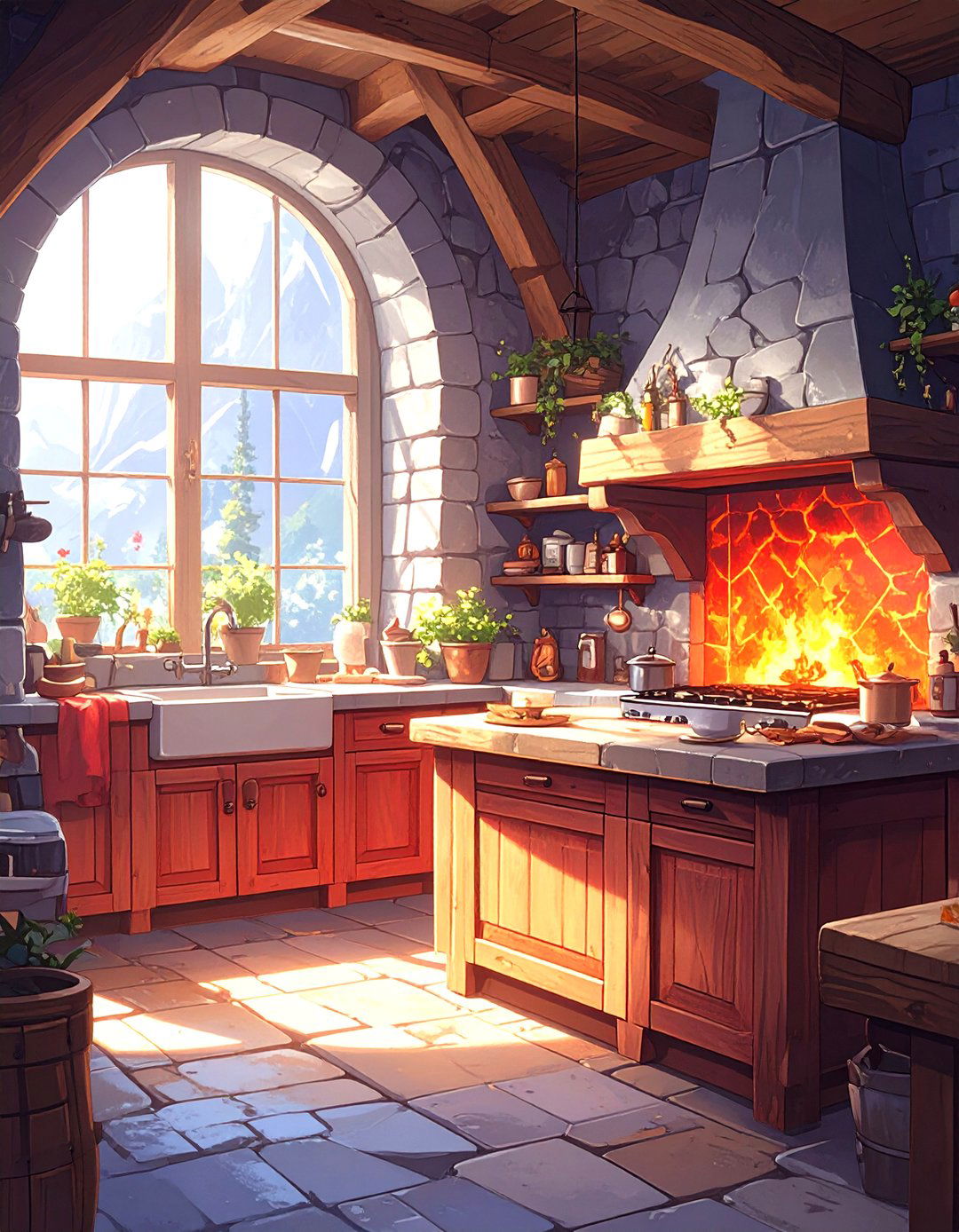 The Nether Themed Kitchen - 30 minecraft kitchen ideas