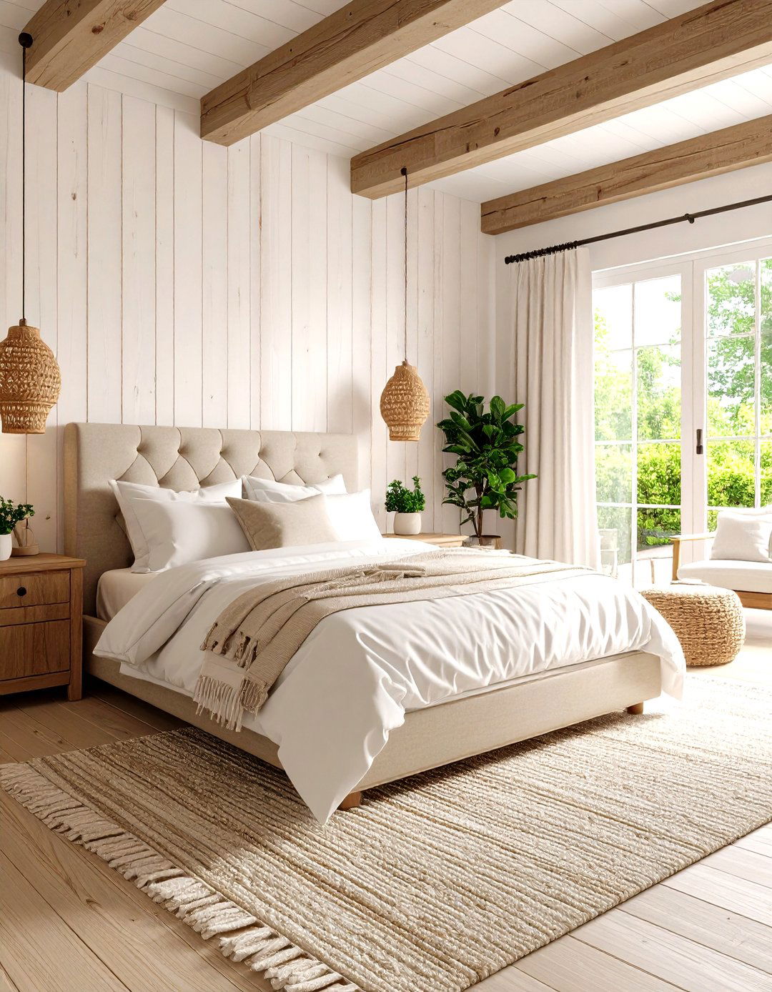 The Neutral Palette Farmhouse Bedroom - 30 farmhouse master bedroom ideas