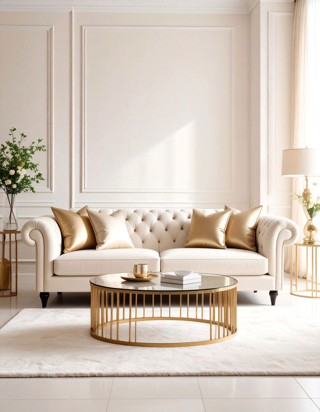 The Neutral Palette with Metallic Accents - 30 1920's art deco interior design ideas