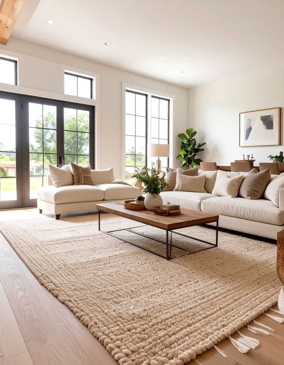The Neutral Rug Foundation - 30 modern farmhouse farmhouse living room ideas