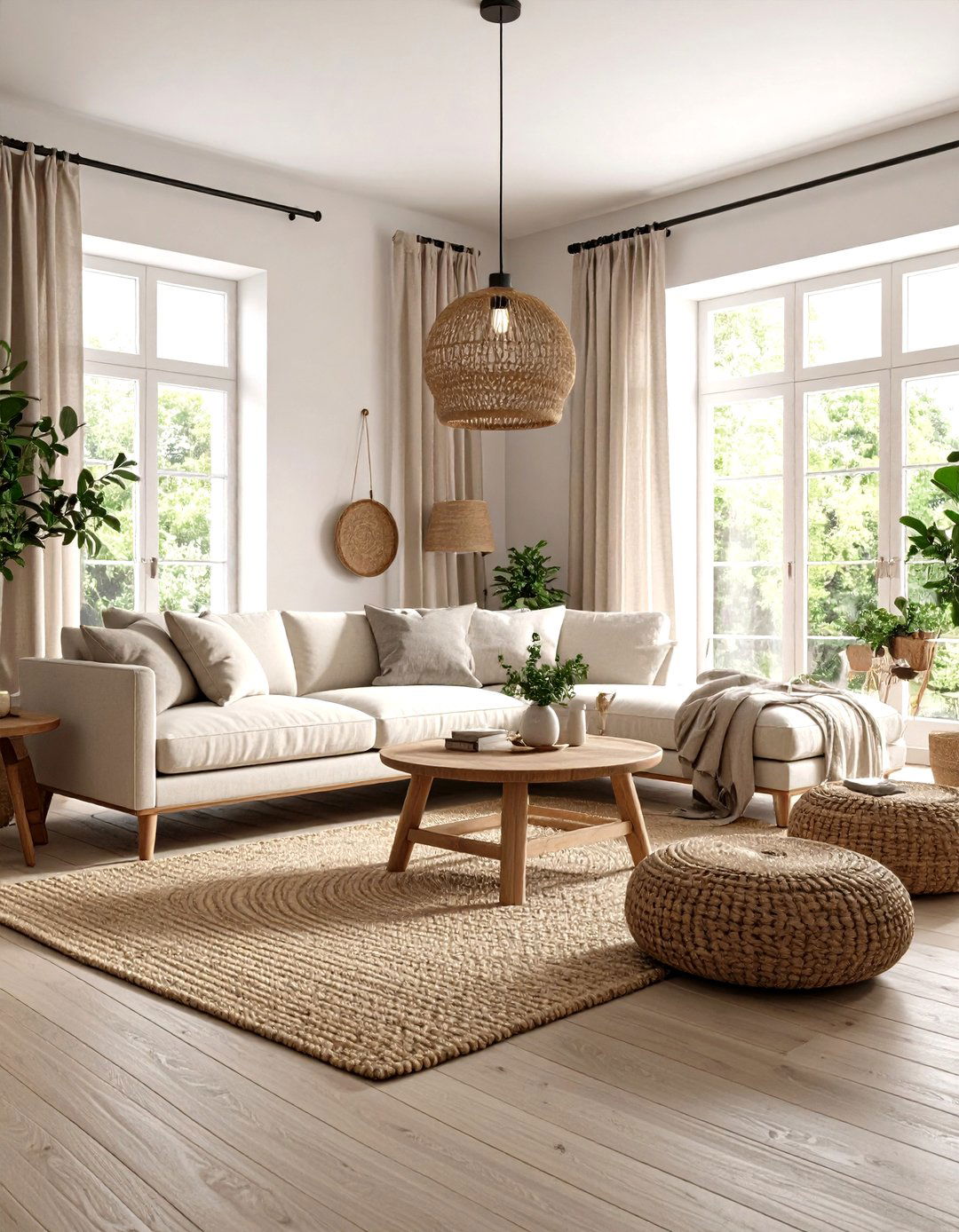 The Neutral Textured Living Room - 30 living room ideas for small spaces