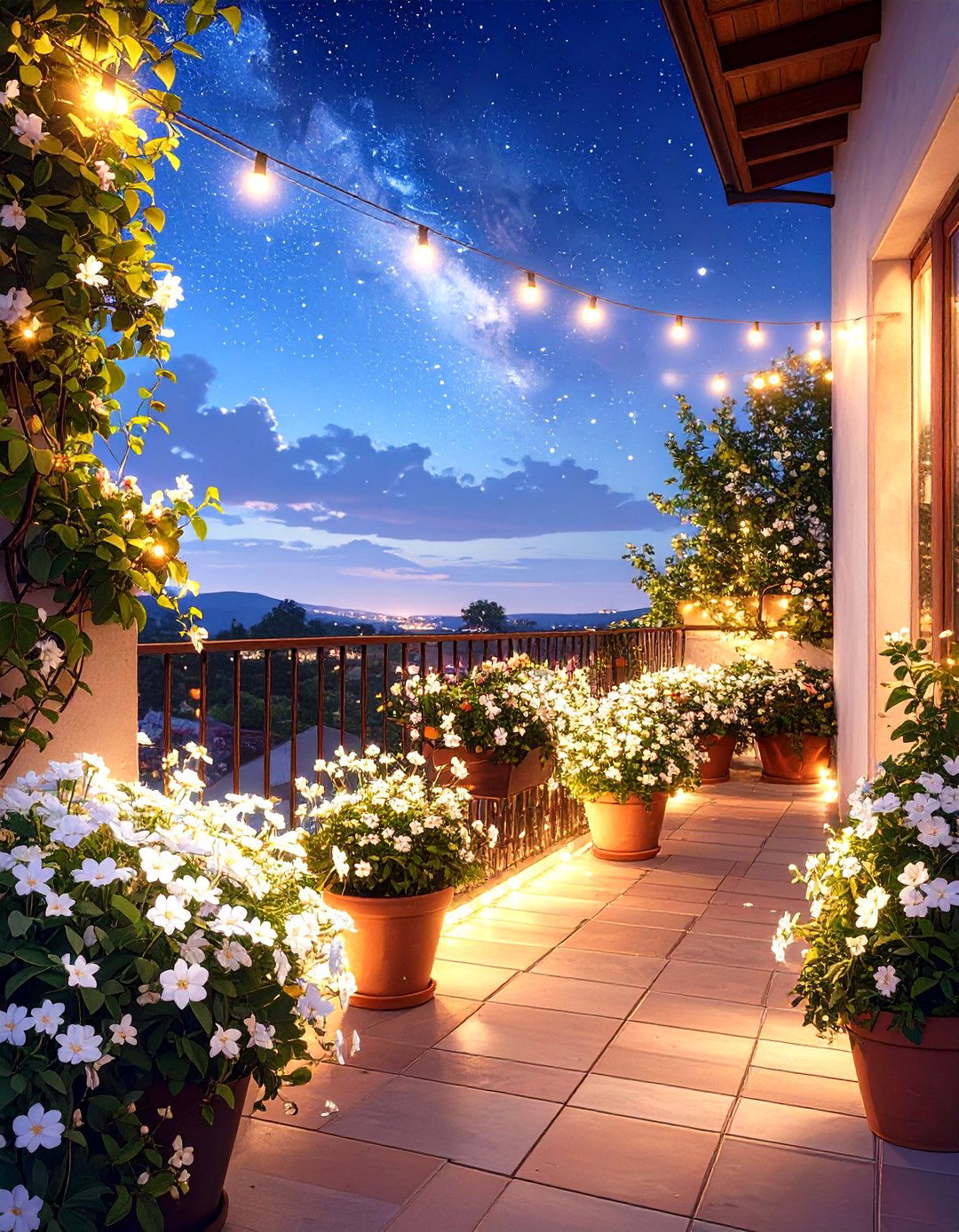 The Night Blooming Balcony Garden - 30 balcony garden ideas