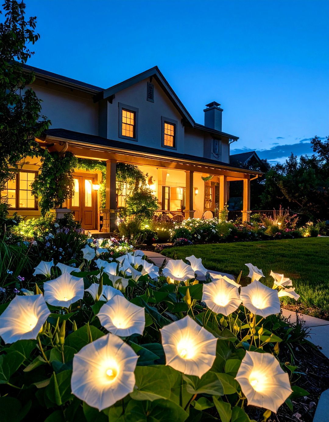 The Night Blooming Garden - 30 front yard landscaping ideas on a budget