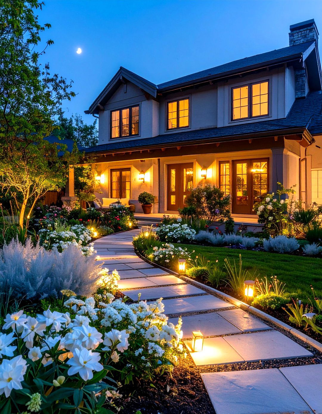 The Night Blooming Moon Garden - 30 front yard landscaping ideas florida