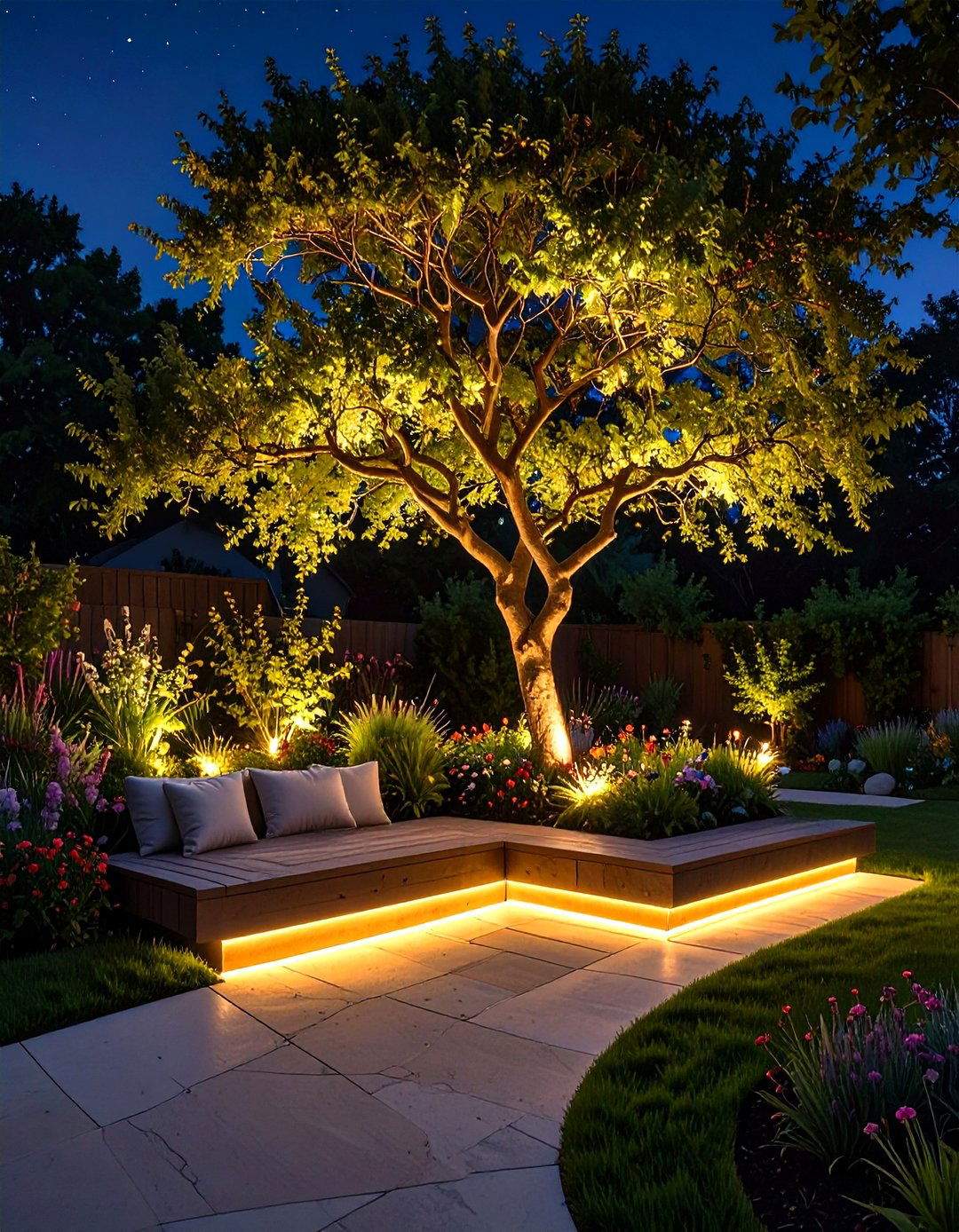 The Night Illuminated Garden - 30 modern garden ideas