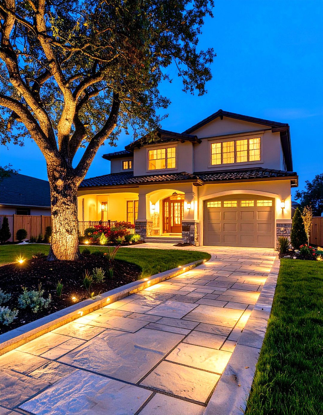 The Night Illuminated Landscape - 30 landscaping ideas front yard