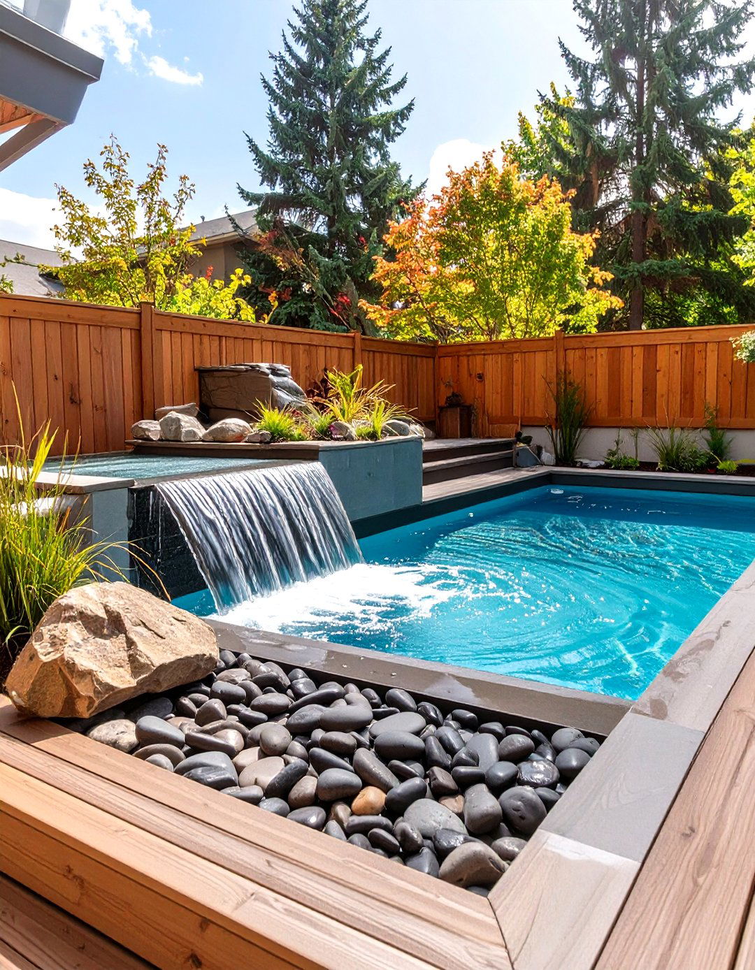 The Night Mode Entertainment Deck - 30 above ground pools with deck ideas