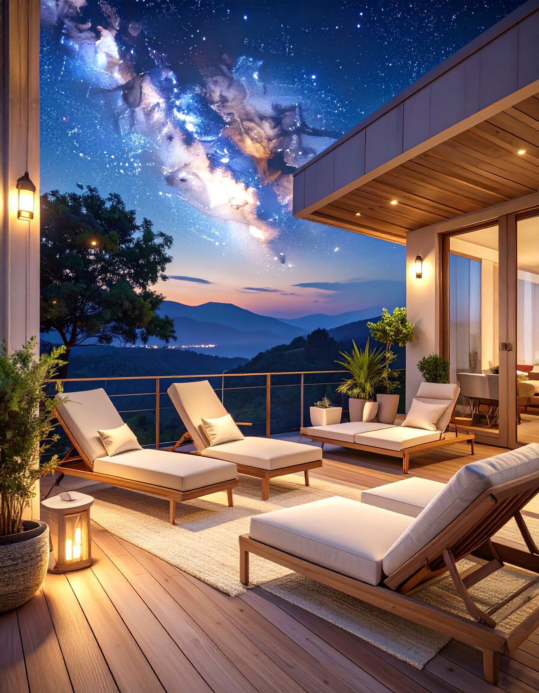The Night Sky Gazing Deck - 30 deck decorating ideas