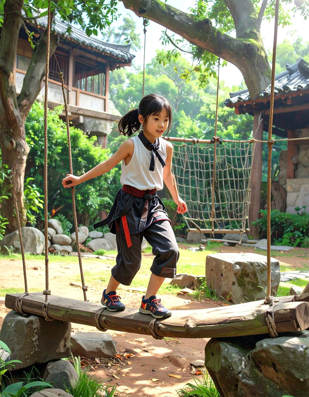 The Ninja Warrior Training Course Playground - 30 kid friendly small backyard playground ideas