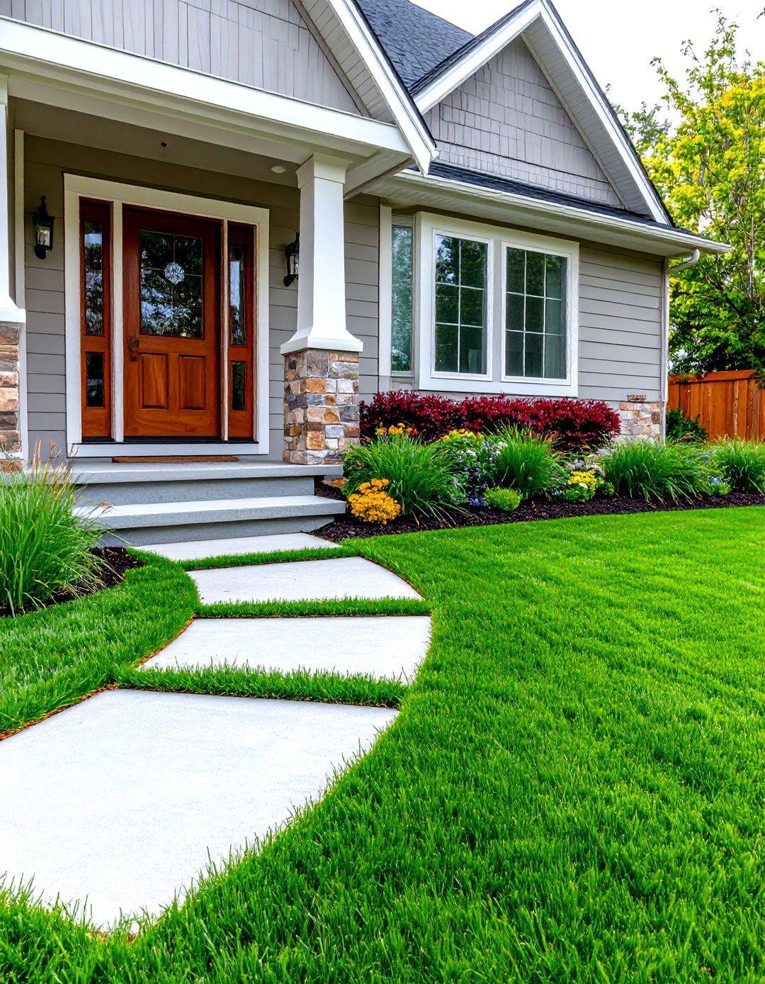 The No Mow Fescue Meadow - 30 landscape ideas for front of house low maintenance