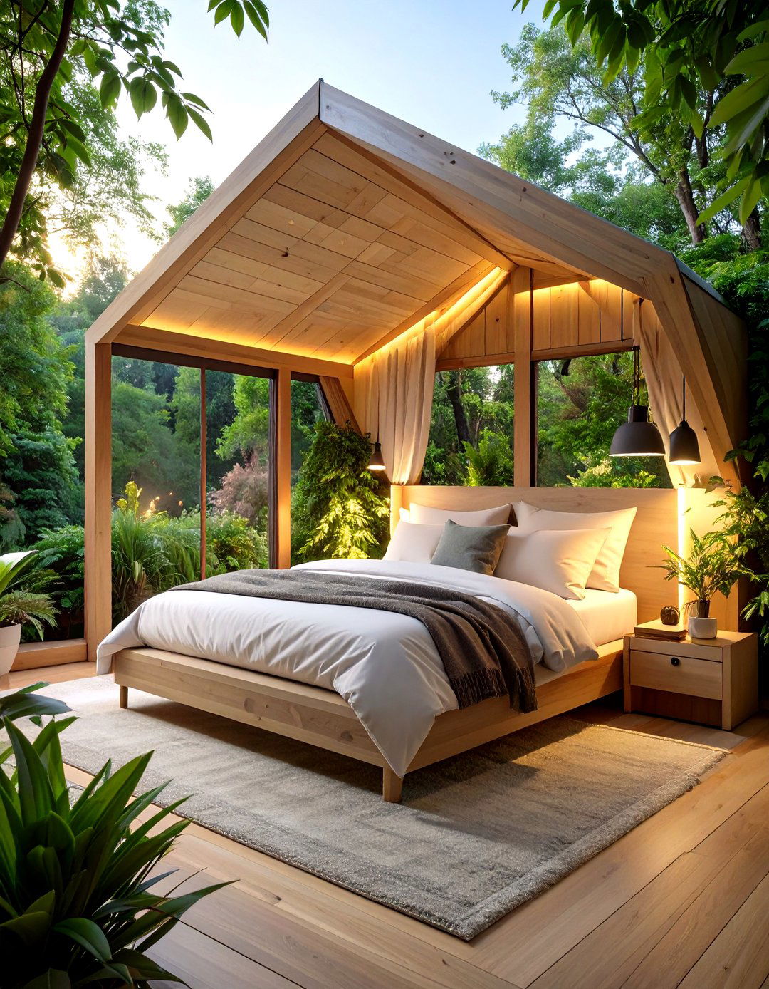 The Nook Bed with Integrated Lighting - 30 layout ways to arrange a small bedroom ideas