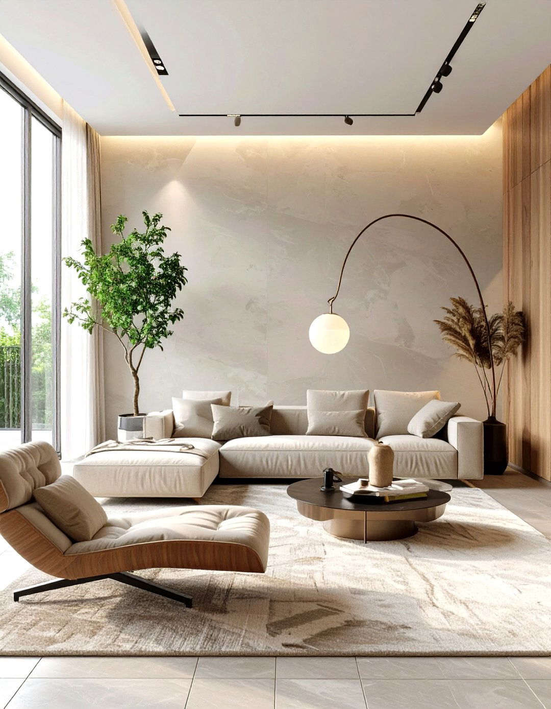 The Off Center and Asymmetrical Layout - 30 how to design a living room with large furniture ideas