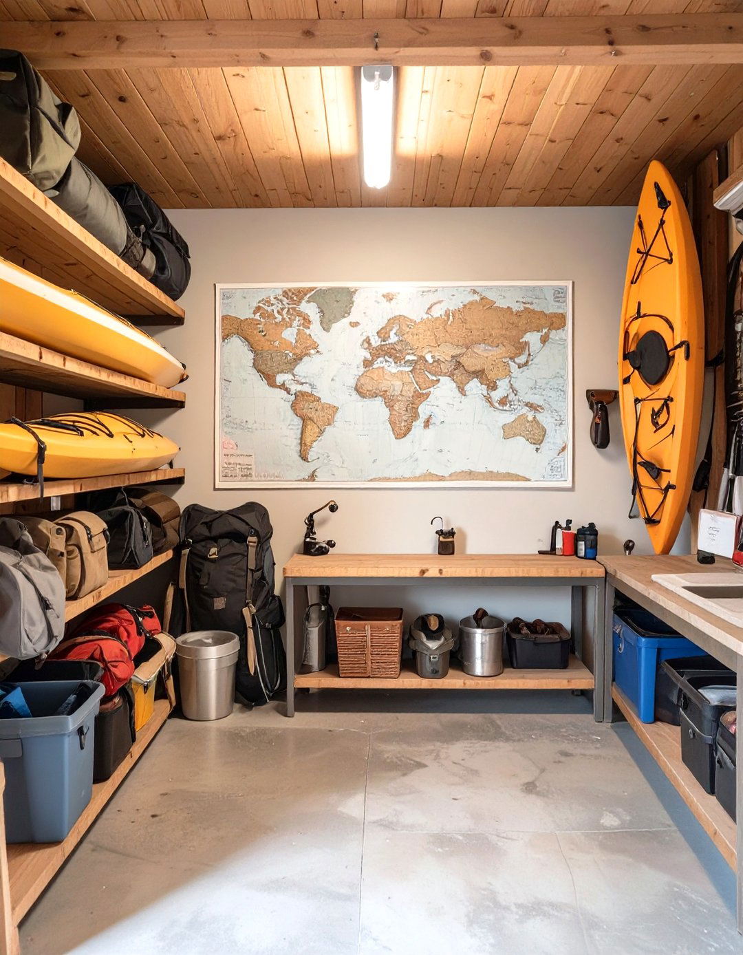 The Off Grid Adventure Prep Station - 30 garage interior ideas