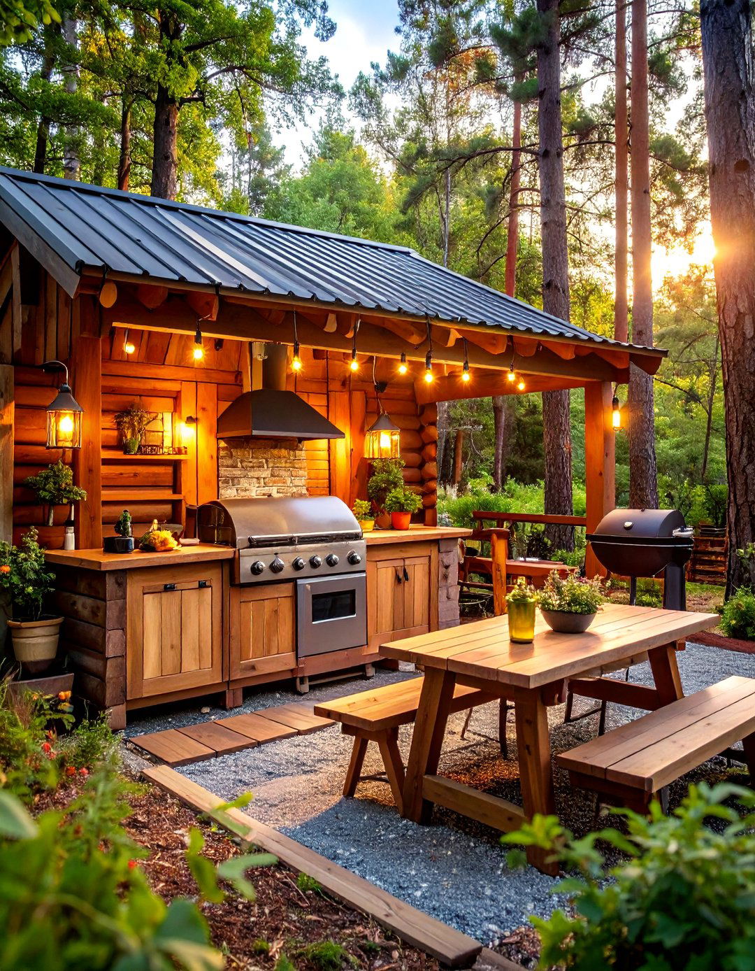 The Off Grid Rustic Cabin Kitchen - 30 backyard kitchen ideas