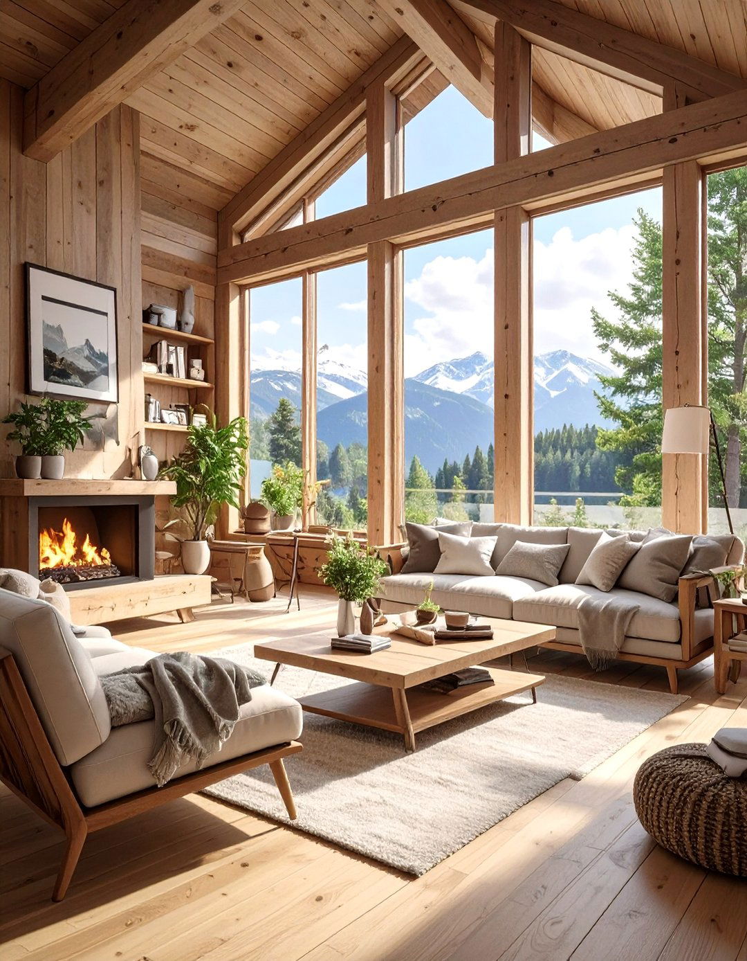 View of 30 Cabin Interior Design Ideas for Rustic Home Living - We Love Home Blog