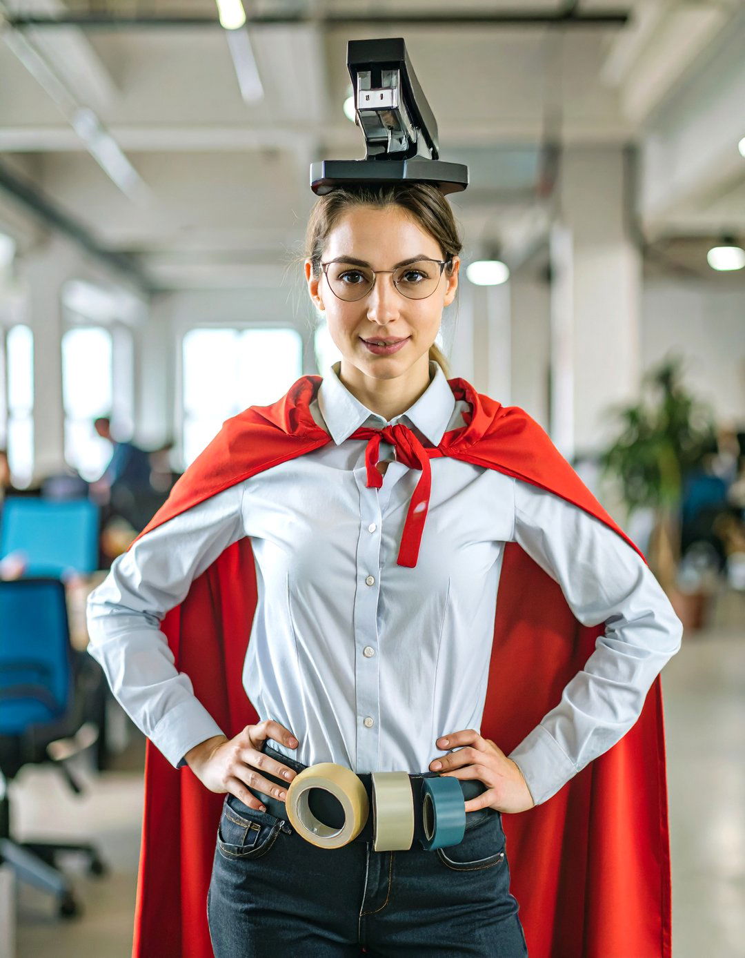The Office Supply Superhero Costume - 30 office halloween costume ideas