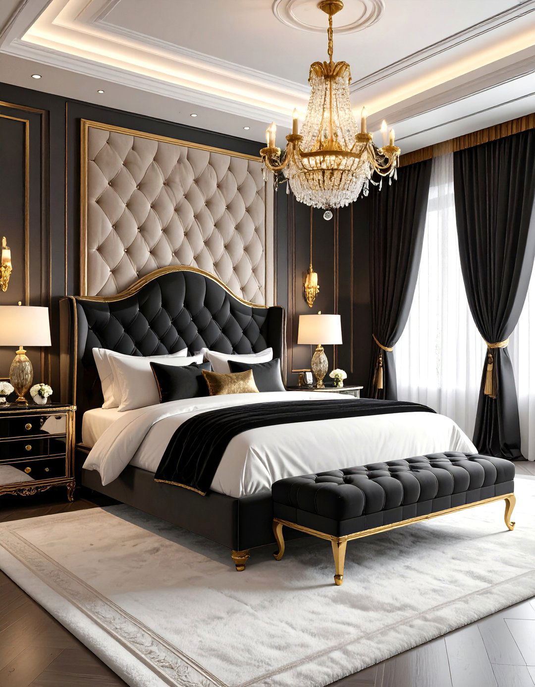 The Old Hollywood Glamour AI Bedroom - 30 ai bedroom design ideas