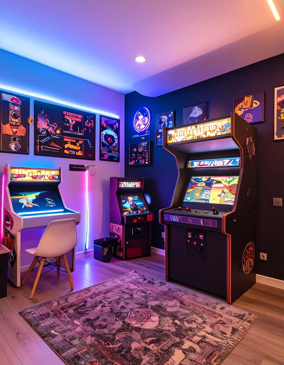 The Old School Arcade Room - 30 low budget small man cave ideas