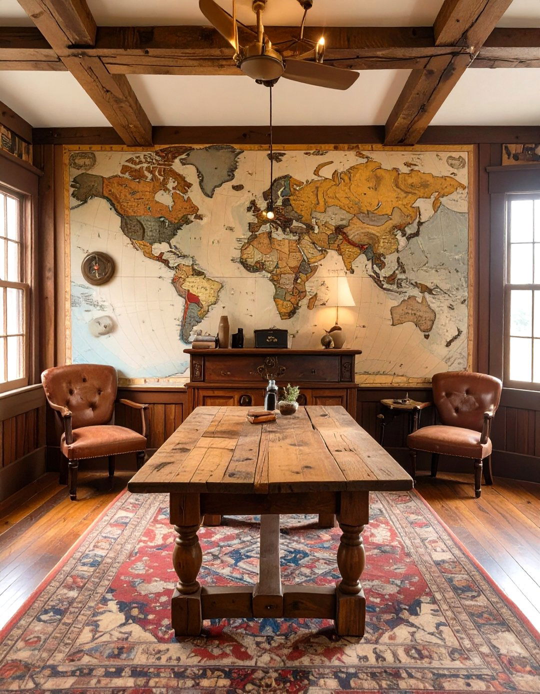 The Old World Map Room Man Cave - 30 man cave decor ideas