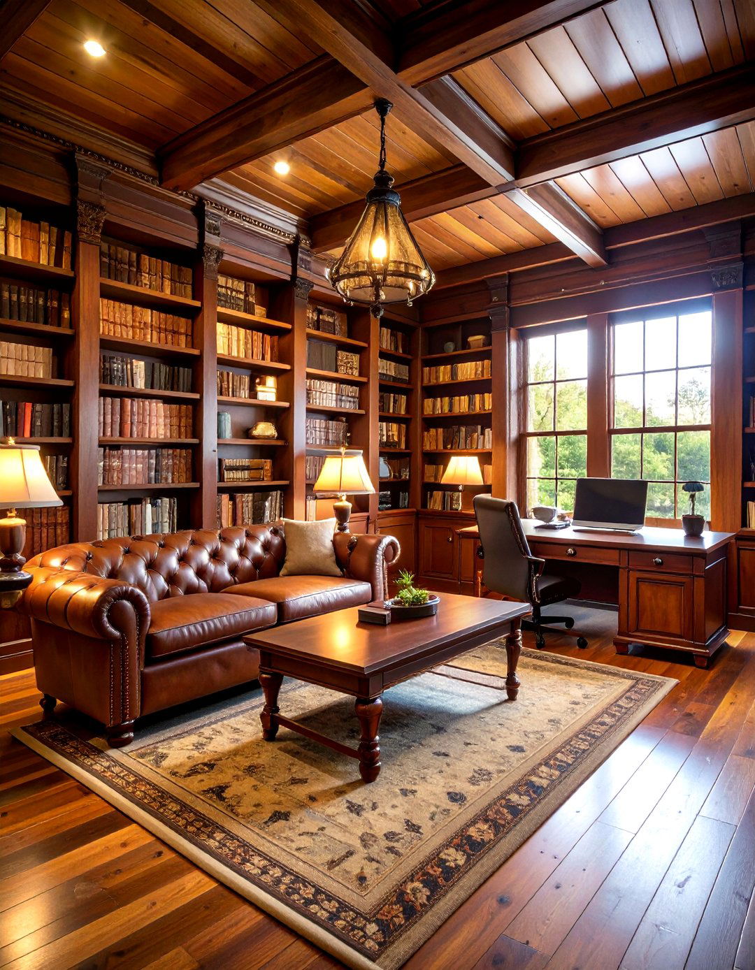 The Old World Study and Library - 30 2 car garage man cave ideas