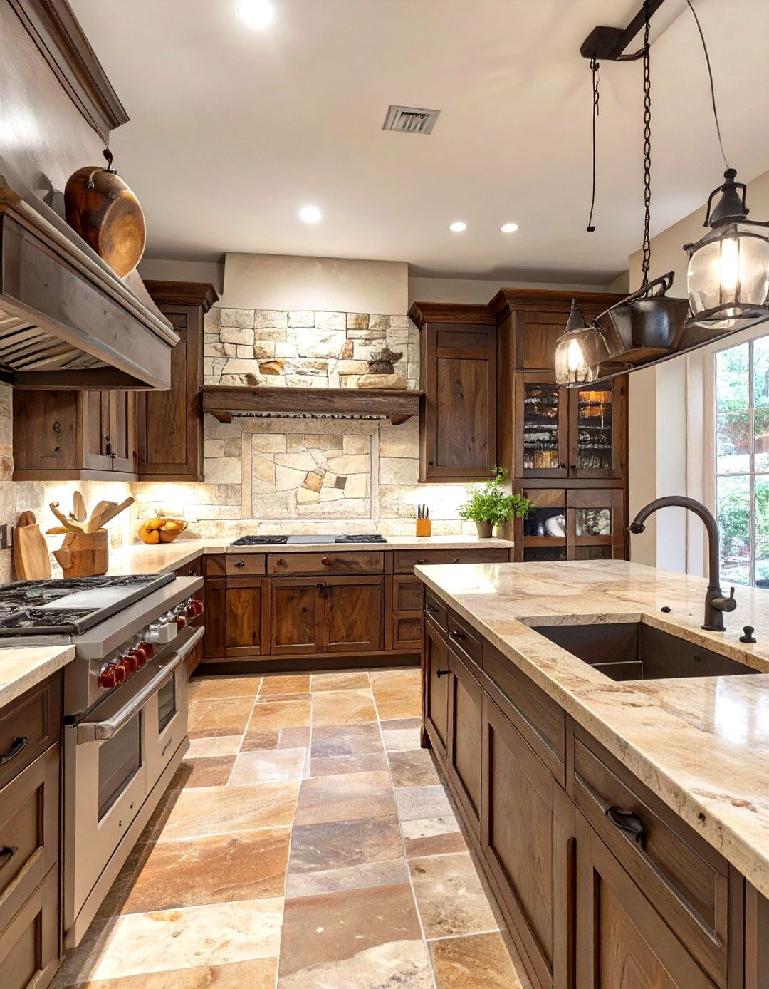 The Old World Tuscan Kitchen - 30 basement kitchen ideas