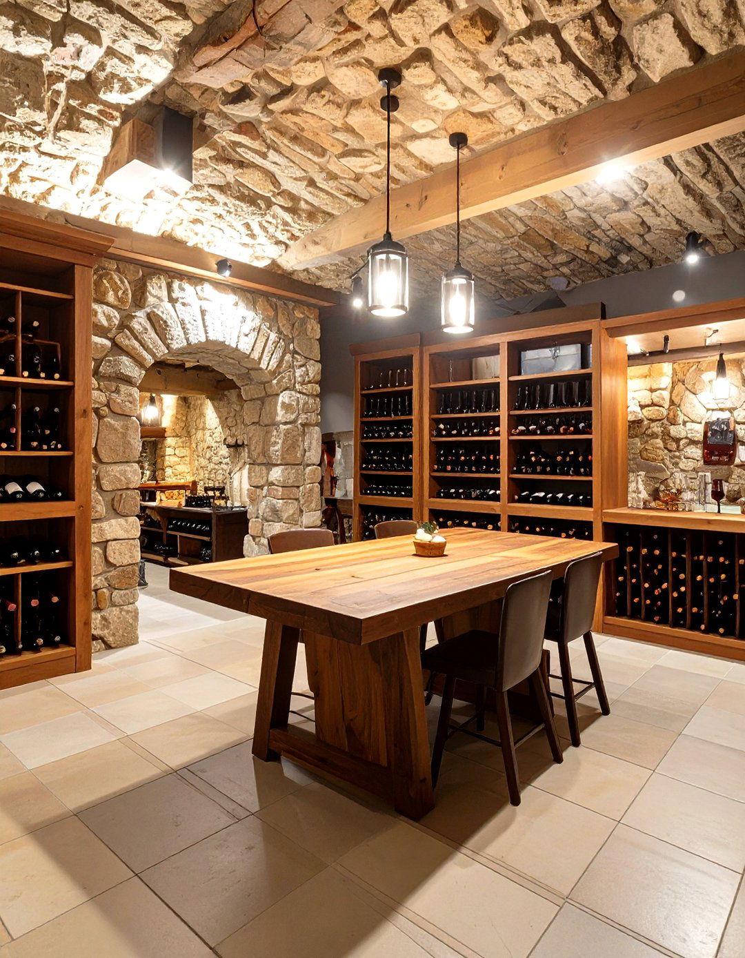 The Old World Wine Cellar and Tasting Room - 30 basement finishing ideas