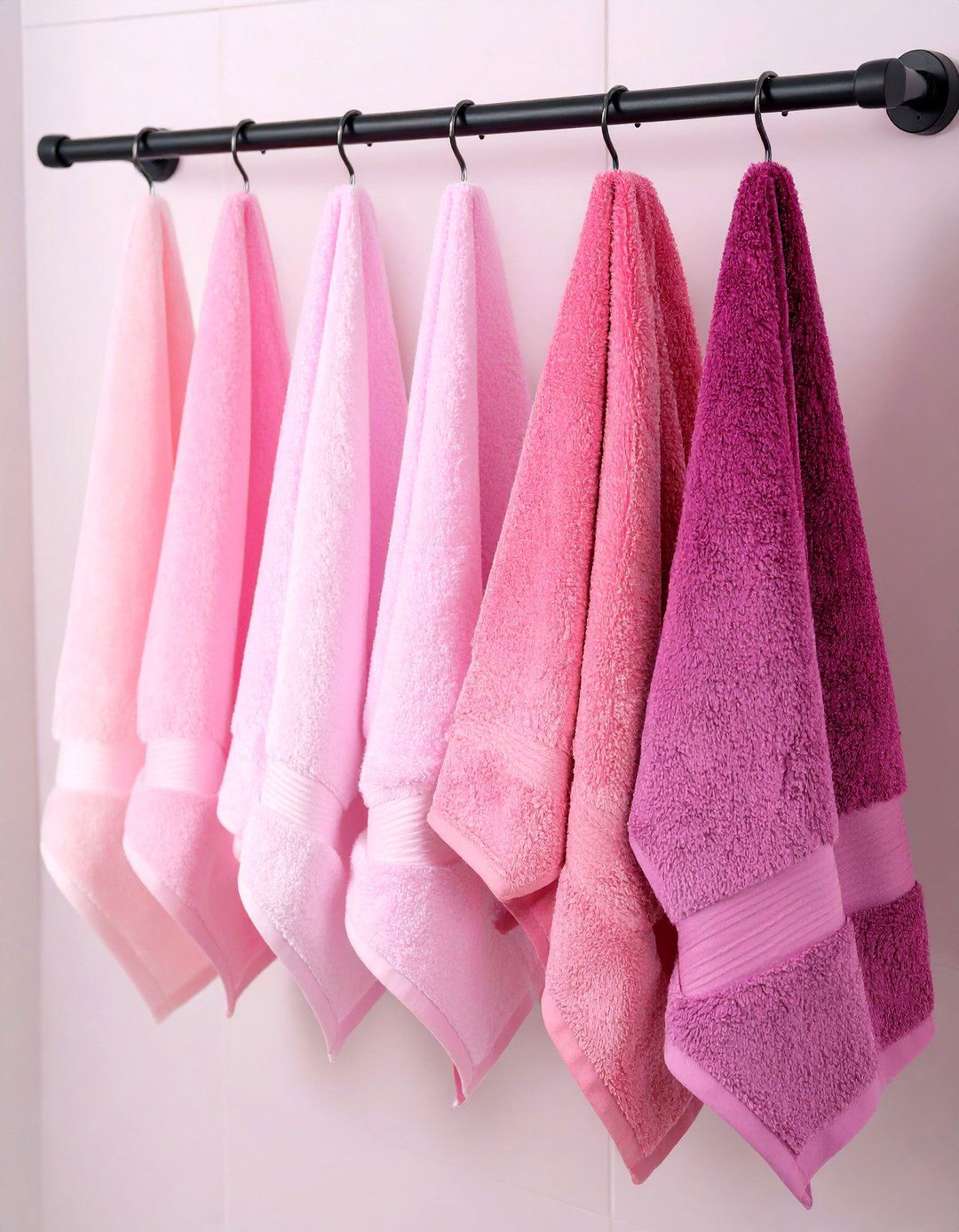 The Ombre Effect Towel Hanging - 30 bathroom towel ideas