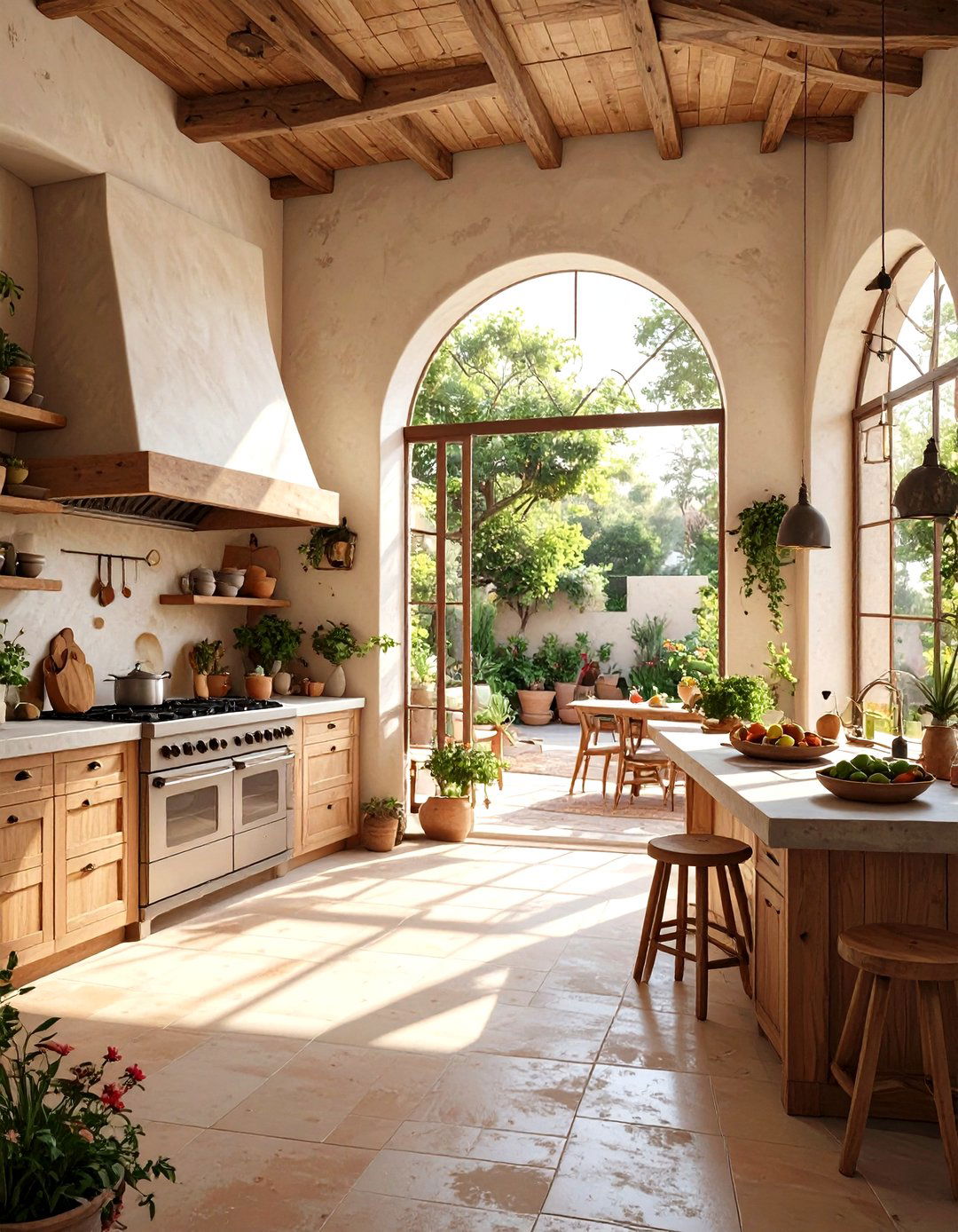 The Open Air Adobe Style Kitchen - 30 mexican interior design ideas