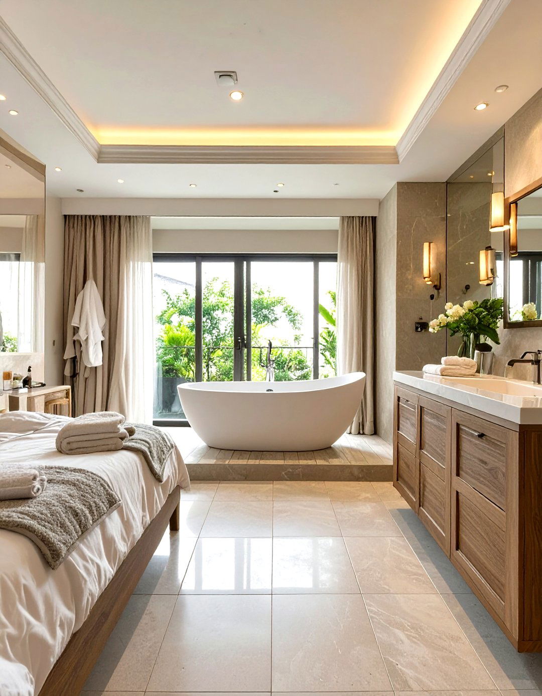 The Open Concept Bathroom Suite - 30 master bathroom layout ideas