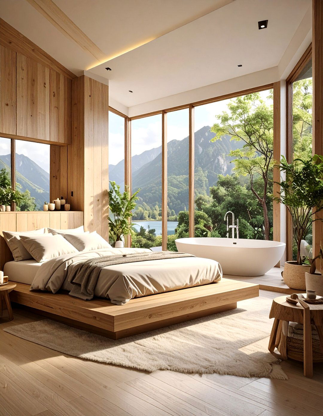 The Open Concept Bedroom and Bathroom Suite - 30 bathroom layout ideas