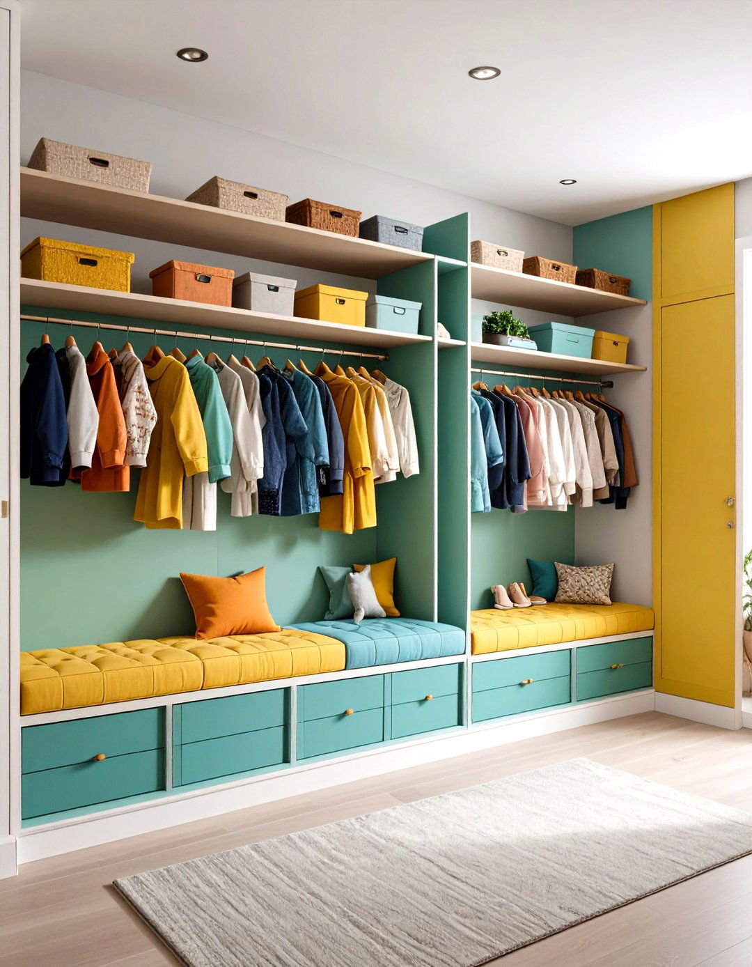 The Open Concept Changing Station Hallway Closet - 30 hallway closet ideas