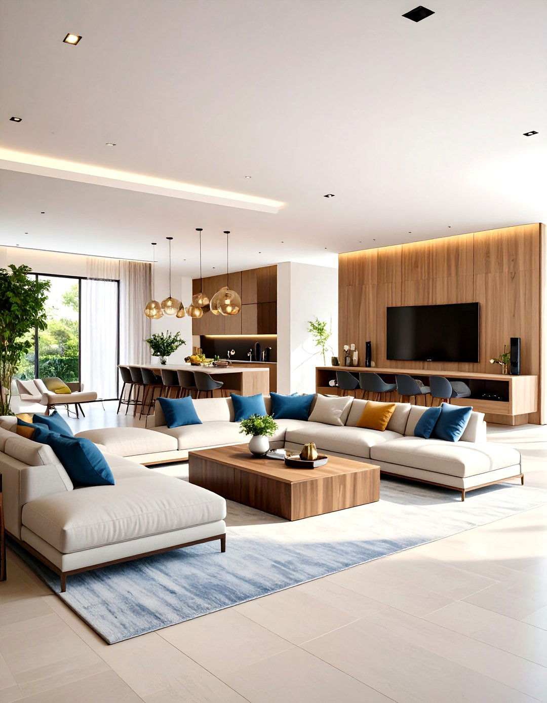 The Open Concept Entertainment Hub - 30 living room remodel ideas
