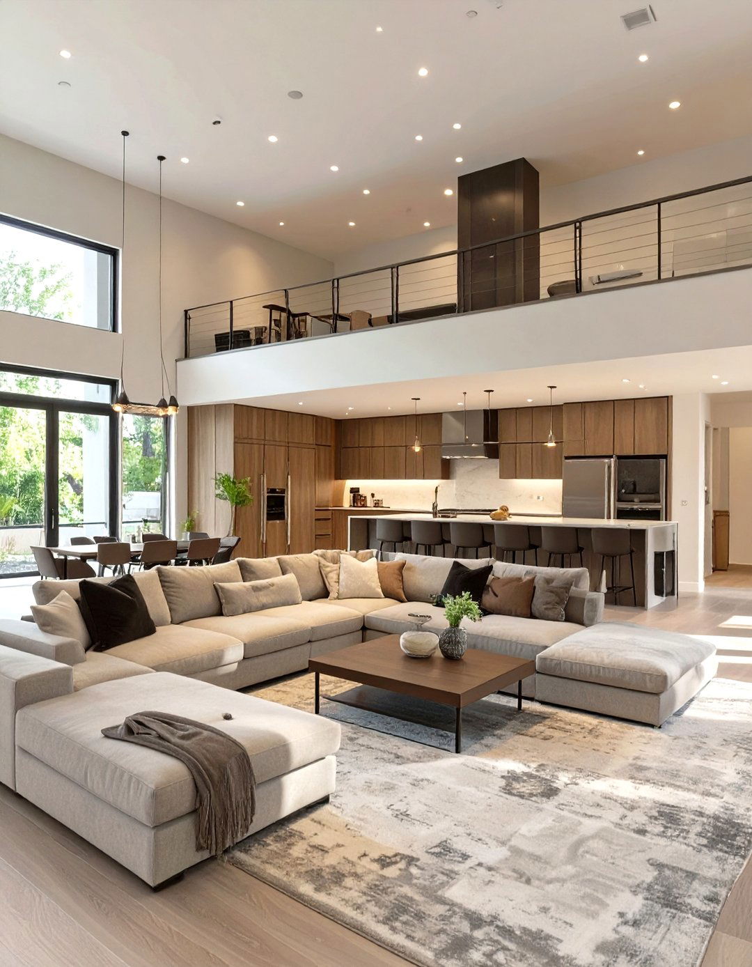 The Open Concept Entertainment Living Room - 30 mens living room ideas