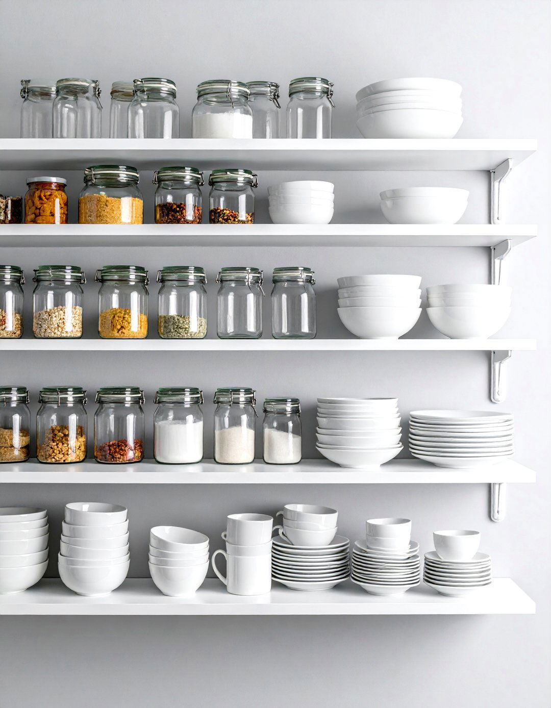 The Open Concept Floating Shelf Pantry - 30 kitchen pantry organization ideas