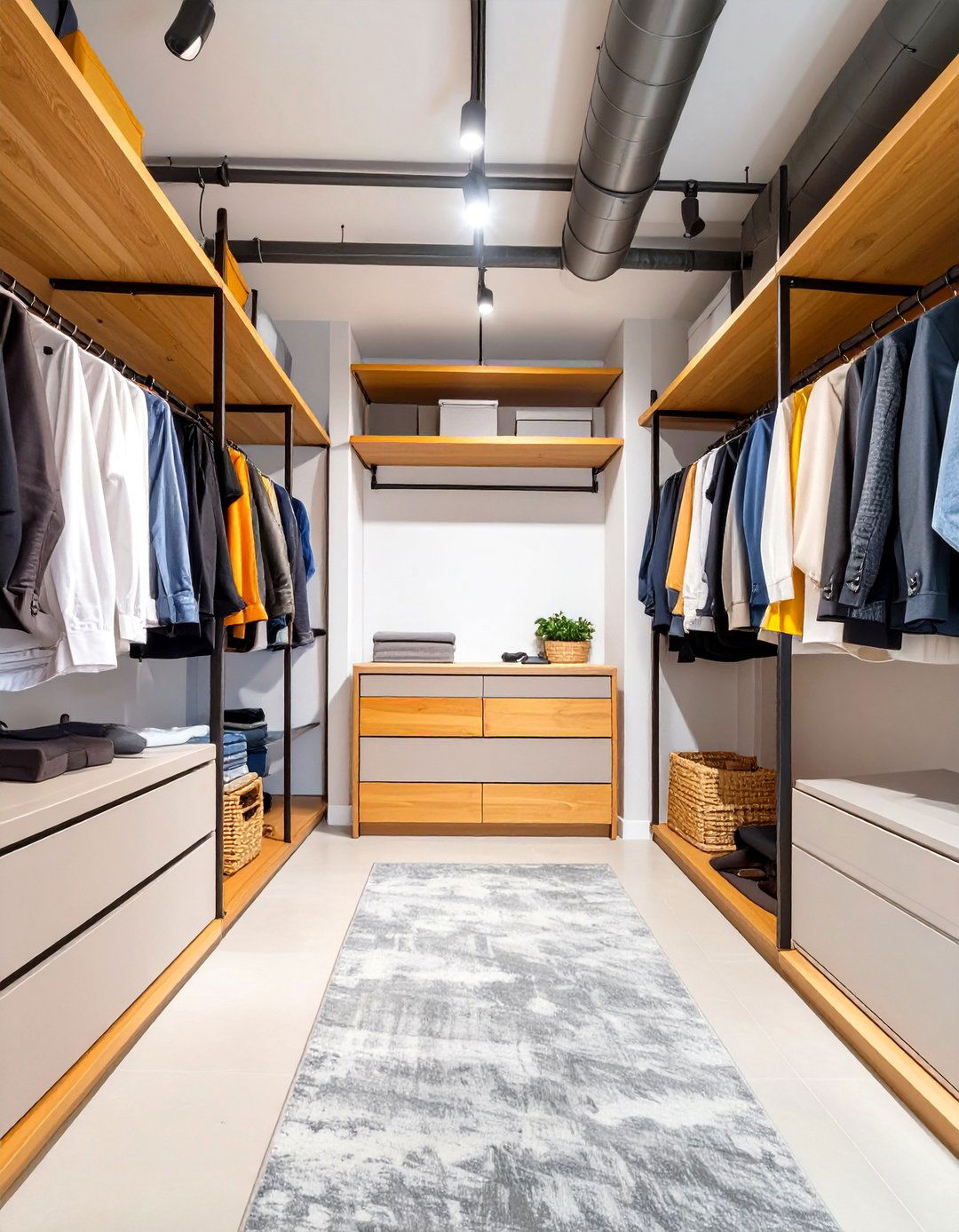 The Open Concept Industrial Wardrobe - 30 modern industrial interior design ideas