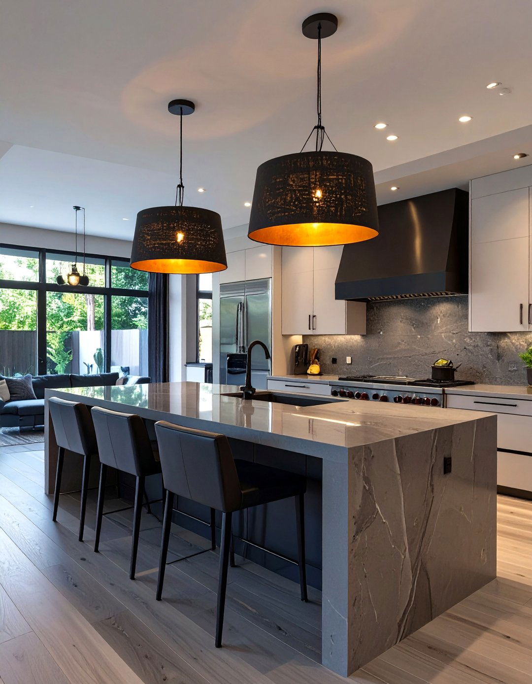 The Open Concept Kitchen with Island - 30 apartment kitchen ideas