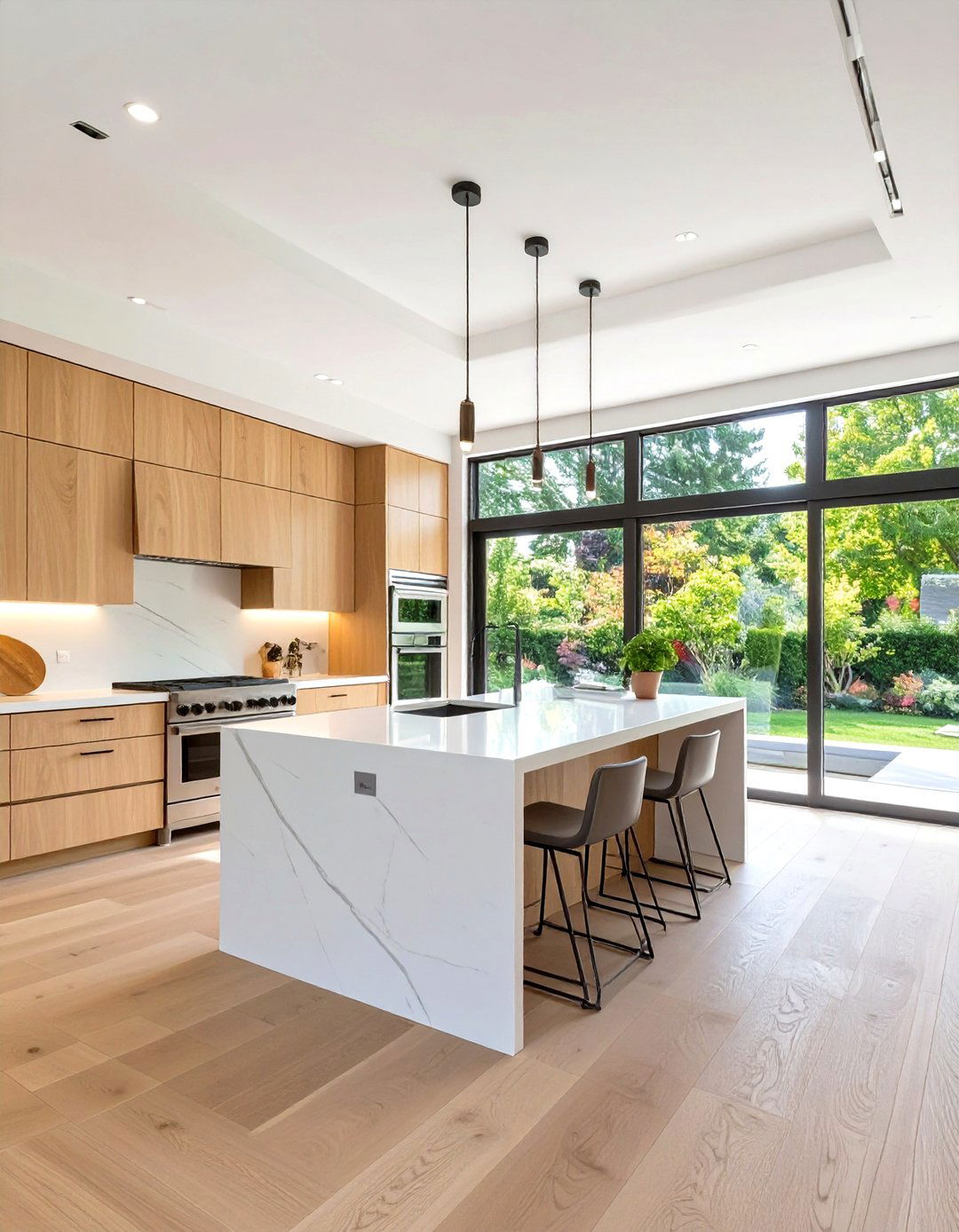 The Open Concept Kitchen with Natural Wood - 30 contemporary luxury modern kitchen designs