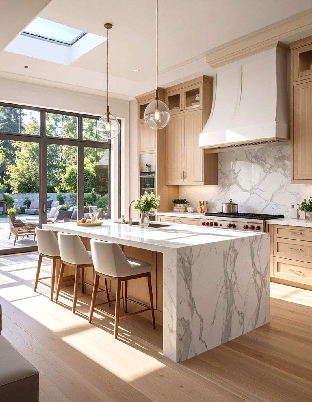 The Open Concept Kitchen with a Large Island - 30 how to design a kitchen layout ideas