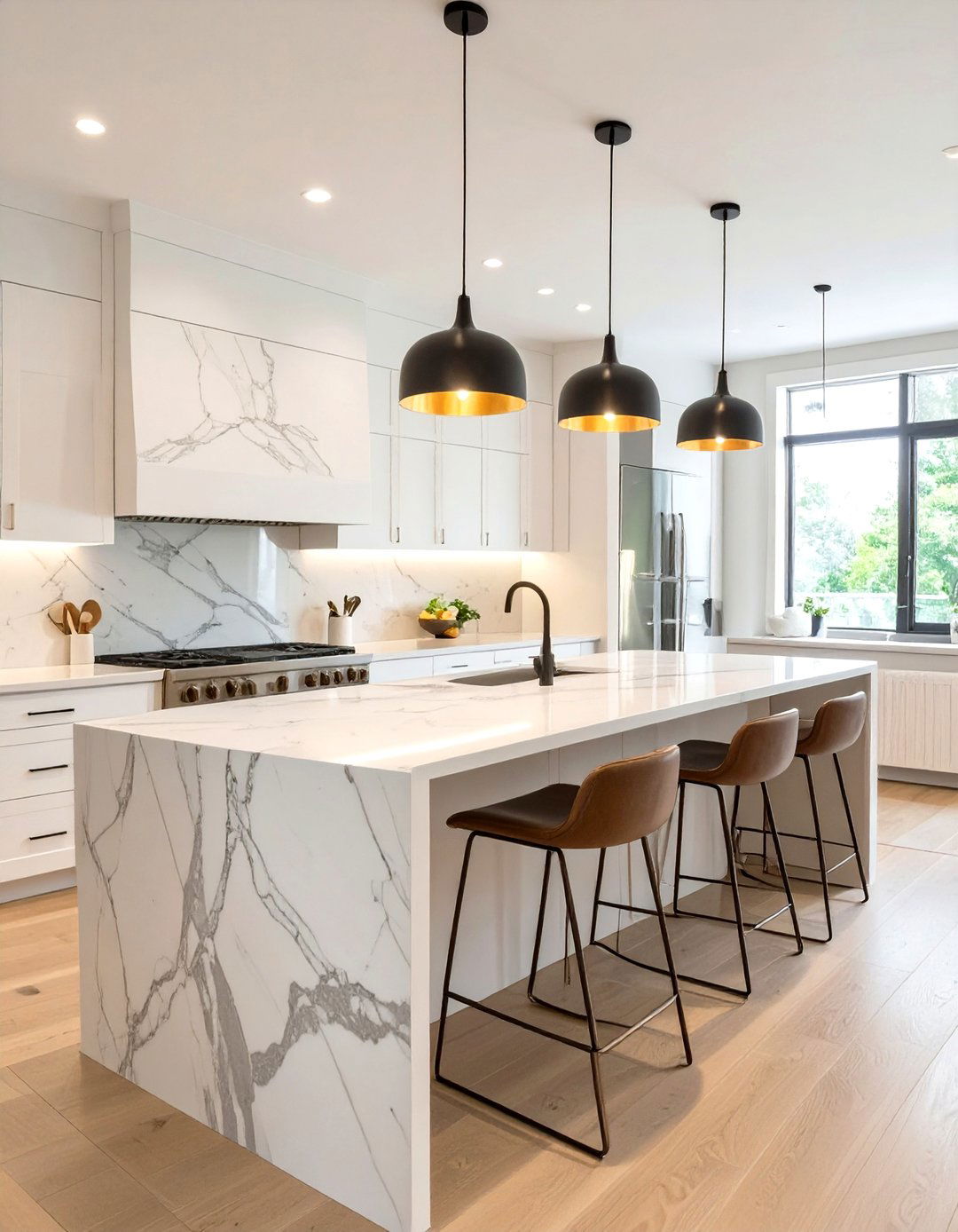 The Open Concept Kitchen with a Statement Island - 30 modern kitchen decor ideas