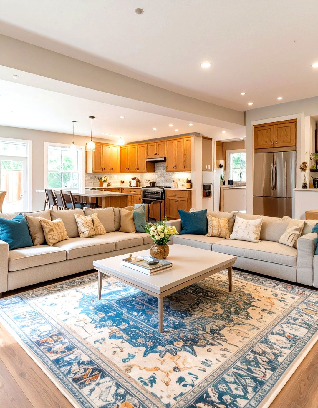 The Open Concept Layout Living Room - 30 mobile home living room ideas