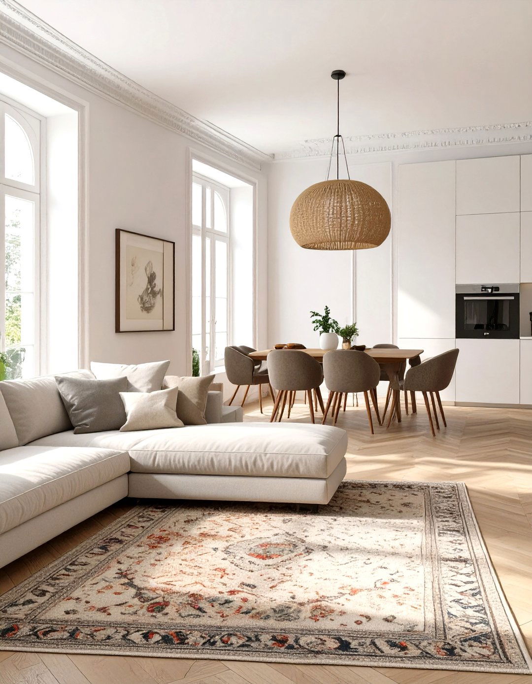 The Open Concept Living and Dining Area - 30 modern french interior design ideas
