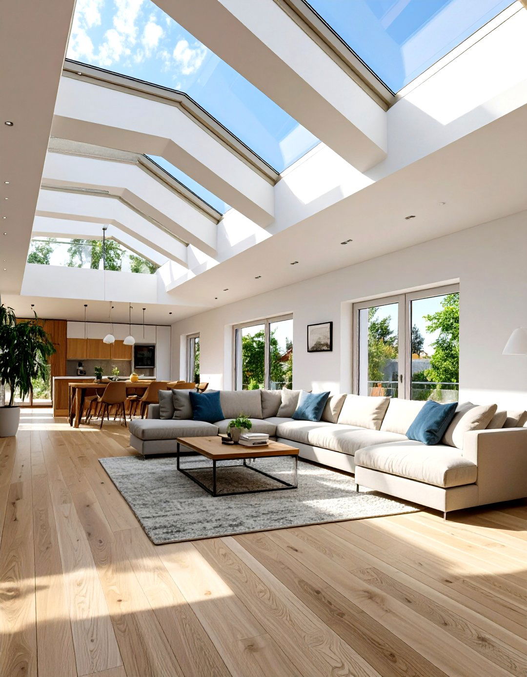The Open Concept Living with Skylights - 30 interior design with natural light ideas