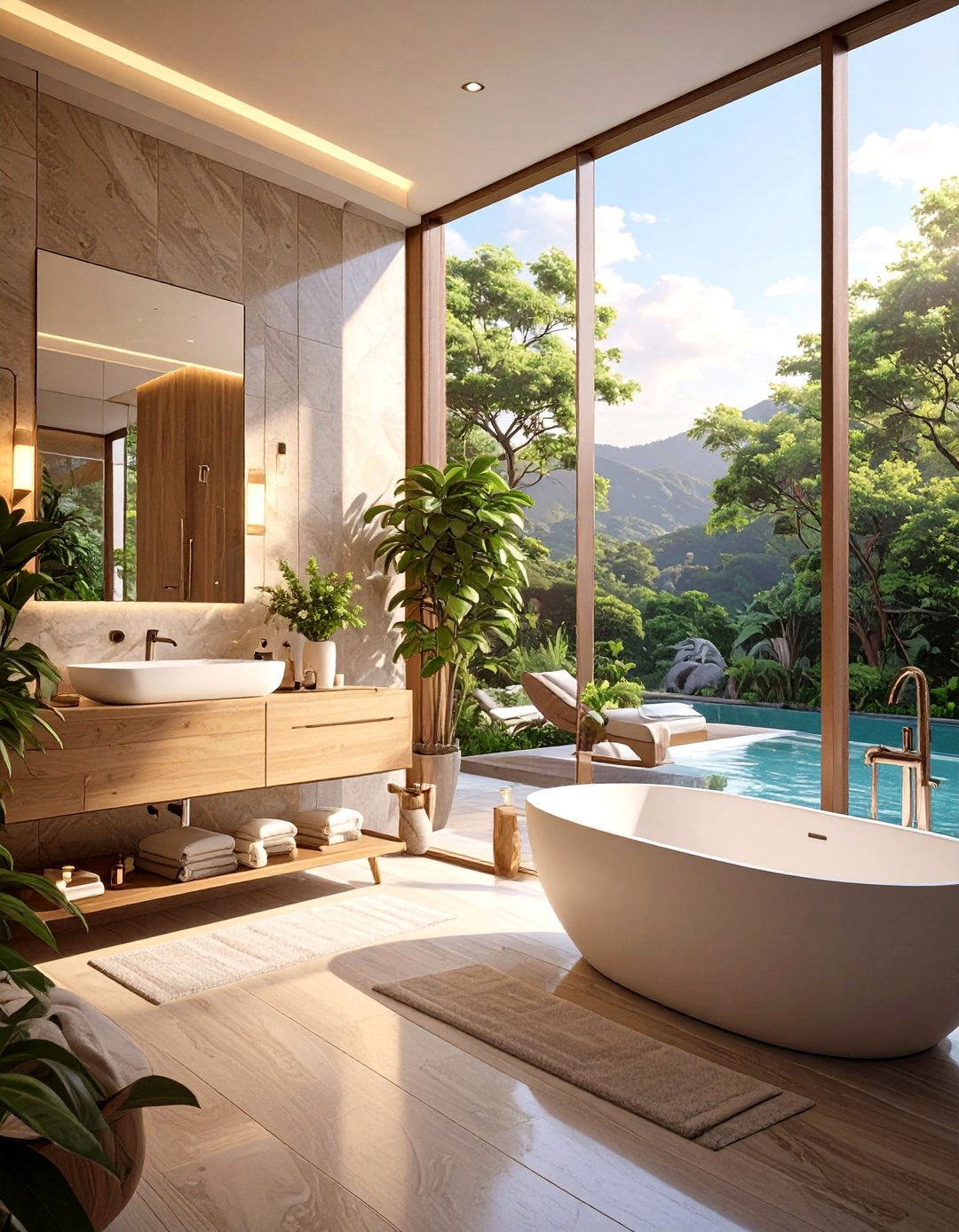 The Open Concept Master Bathroom Suite - 30 luxury master bathroom ideas