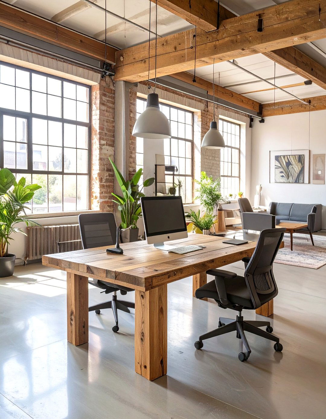 The Open Concept Office Loft - 30 ai industrial loft design ideas
