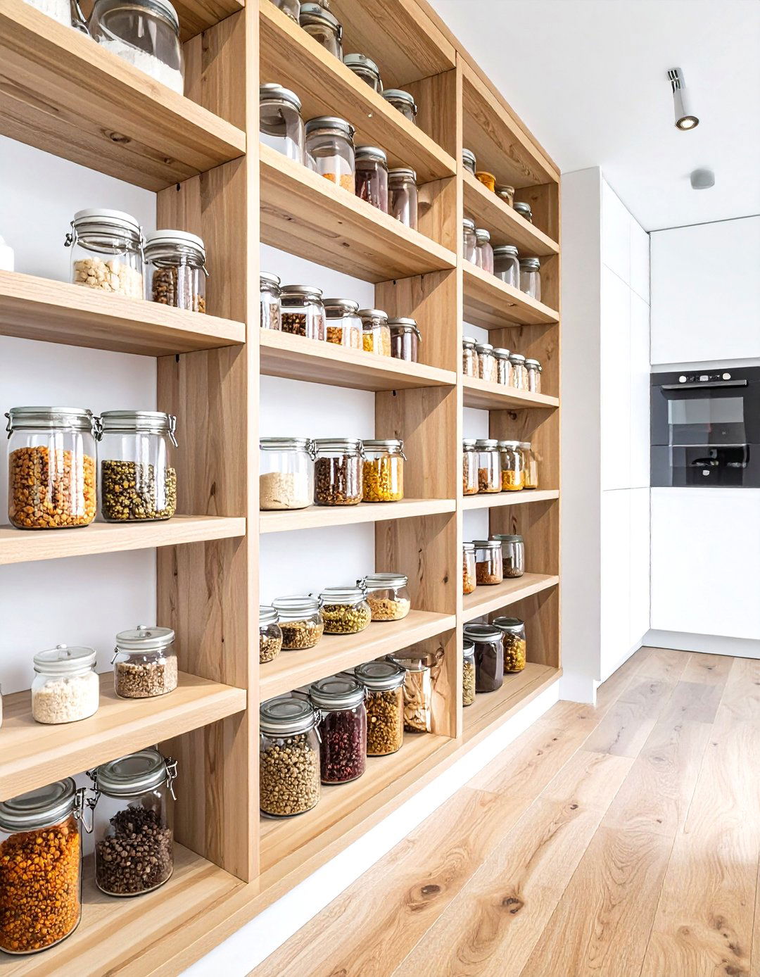 The Open Concept Pantry Wall - 30 custom pantry ideas