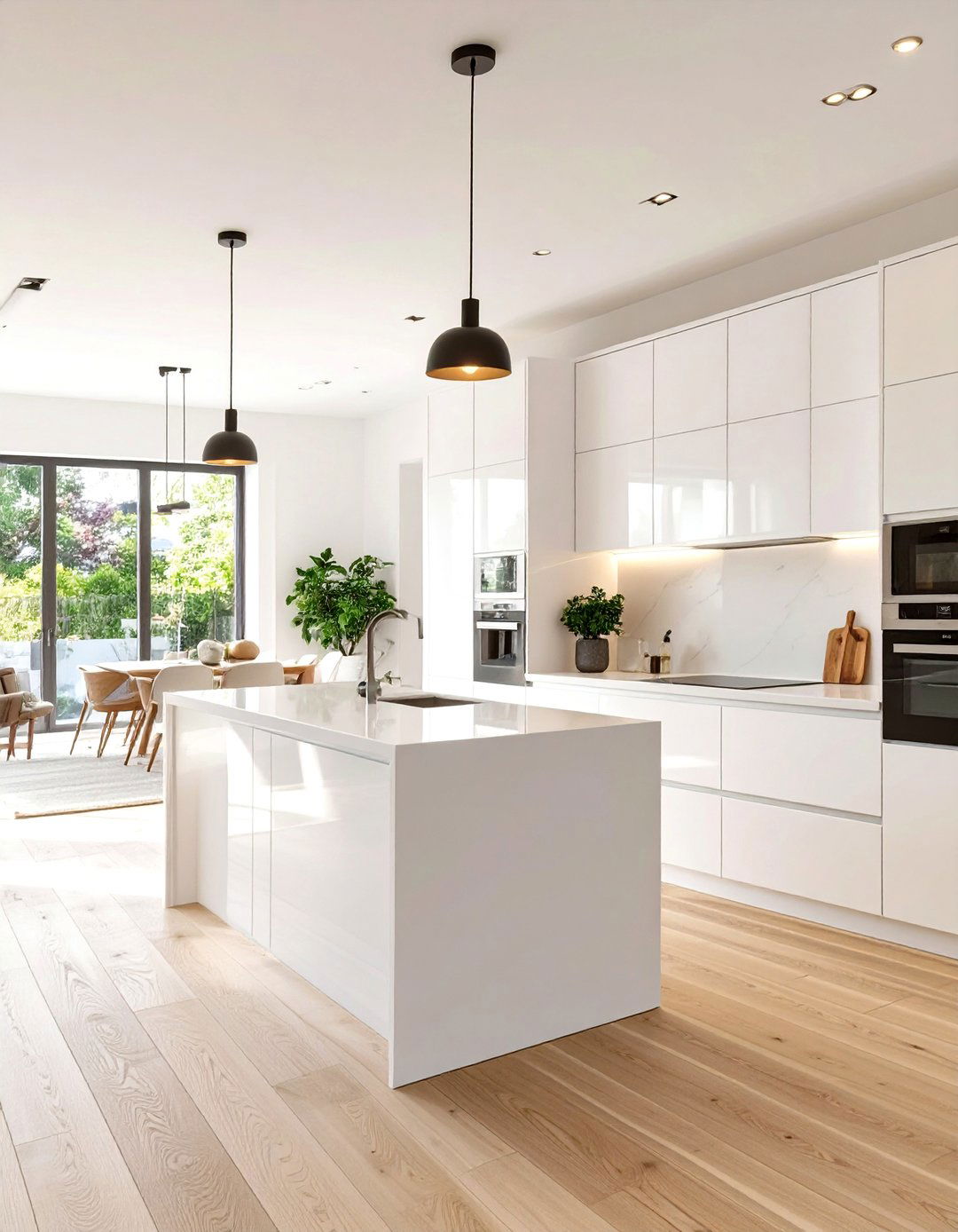 The Open Concept White Kitchen - 30 all white kitchen ideas