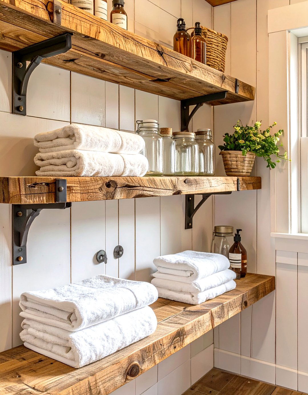The Open Shelving Bathroom Concept - 30 farmhouse rustic bathroom ideas